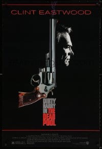 3g693 DEAD POOL 1sh 1988 Clint Eastwood as tough cop Dirty Harry, cool gun image!
