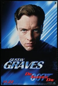 3g704 DIE ANOTHER DAY teaser 1sh 2002 James Bond 007, portrait of Toby Stephens as Gustav Graves!