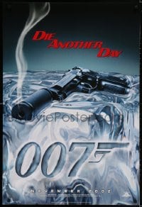 3g708 DIE ANOTHER DAY teaser 1sh 2002 Pierce Brosnan as James Bond, cool image of gun melting ice!