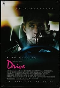 3g714 DRIVE advance 1sh 2011 cool image of Ryan Gosling in car, directed by Nicolas Winding Refn!