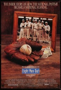 3g717 EIGHT MEN OUT 1sh 1988 John Sayles, John Cusack, Chicago Black Sox, baseball!