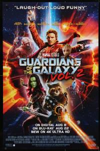 3g149 GUARDIANS OF THE GALAXY VOL. 2 26x40 video poster 2017 Chris Pratt, Saldana, cast image!