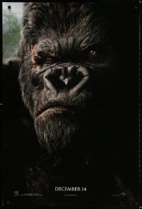 3g806 KING KONG teaser DS 1sh 2005 Peter Jackson, huge close-up portrait of giant ape!