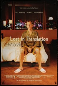 3g823 LOST IN TRANSLATION DS 1sh 2003 lonely Bill Murray in Tokyo, directed by Sofia Coppola!