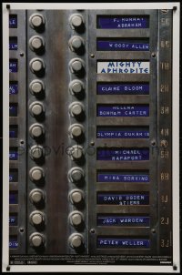3g832 MIGHTY APHRODITE DS 1sh 1995 directed by Woody Allen, cool apartment call box design!