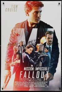 3g835 MISSION: IMPOSSIBLE FALLOUT advance DS 1sh 2018 Tom Cruise with gun & montage of top cast!