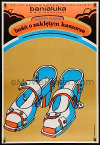3g323 BASN O ZAKLETYM KACZORZE stage play Polish 26x38 1977 Tadeusz Moskala art of shoes