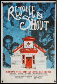 3g874 REJOICE & SHOUT DS 1sh 2010 Smokey Robinson, Andrae Crouch, cool image of country church!