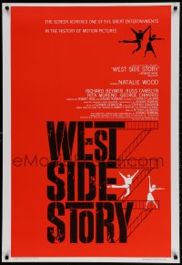 3g175 WEST SIDE STORY 27x40 REPRO poster 1980s Academy Award winning classic musical, Natalie Wood!