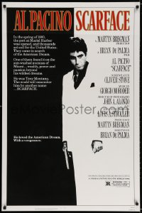 3g887 SCARFACE 1sh 1983 Al Pacino as Tony Montana, Brian De Palma, Oliver Stone!