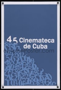 3g048 45 CINEMATECA DE CUBA 20x30 Cuban film festival poster 2004 cool art of many numbers!