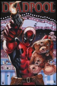 3g461 DEADPOOL 24x36 special poster 2009 Lano & J-Po art of him with bullet-riddled bear!