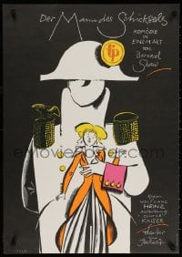 3g335 DER MANN DES SCHICKSALS 23x32 East German stage poster 1981 Klemke art of Napoleon!
