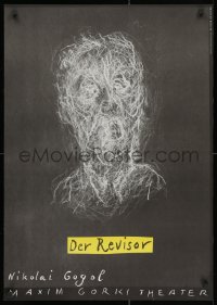 3g337 DER REVISOR 23x32 East German stage poster 1980 art by Erhard Gruttner!