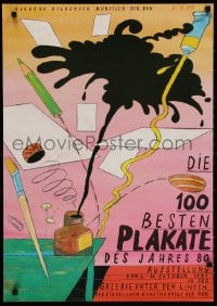 3g194 DIE 100 BESTEN PLAKATE DES JAHRES 80 23x32 East German museum/art exhibition 1981 Pfuller!