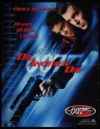 3g463 DIE ANOTHER DAY 22x28 special poster 2002 Pierce Brosnan as James Bond & Halle Berry as Jinx!