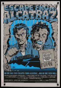 3g061 ESCAPE FROM ALCATRAZ 22x32 art print R2006 Eastwood busting out w/ mask by Stainboy!