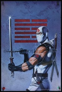 3g483 G.I. JOE 22x33 special poster 2003 great art featuring ninja Storm Shadow w/ his swords!