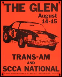 3g487 GLEN 22x28 special poster 1971 New Work Watkins race, art of a Trans Am sports car!
