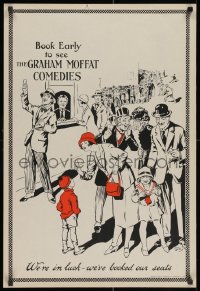 3g488 GRAHAM MOFFAT COMEDIES 21x31 English special poster 1910s art by Chas Willis!
