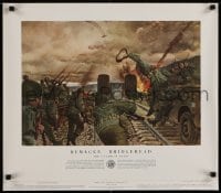 3g495 HISTORY OF THE UNITED STATES ARMY group of 2 21x24 special posters 1953 Remagen and Ploesti!