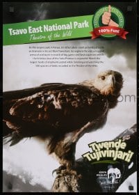 3g508 KENYA WILDLIFE SERVICE 17x24 Kenyan special poster 1990s Tsavo East National Park, cool bird!