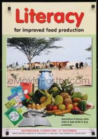 3g516 LITERACY FOR IMPROVED FOOD PRODUCTION 17x24 Kenyan special poster 2009 livestock and food!