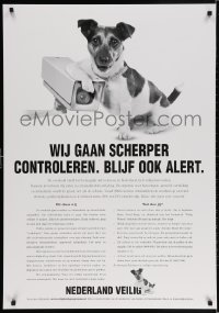 3g525 NEDERLAND VEILIG group of 2 28x40 Dutch special posters 2000s cute puppy is going to crack down on crime!
