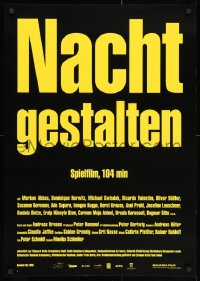3g527 NIGHT SHAPES 24x33 German special poster 1999 Myriam Abbas, Dominique Horwitz, Michael Gwisdek!
