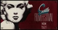 3g052 NINTH SEATTLE INTERNATIONAL FILM FESTIVAL 18x35 film festival poster 1984 art of star!