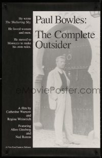 3g533 PAUL BOWLES: THE COMPLETE OUTSIDER heavy stock 23x36 special poster 1994 full-length image of him!