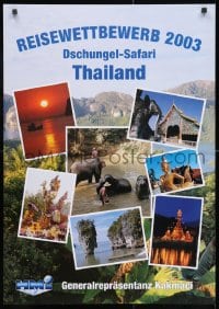 3g545 REISEWETTBEWERB 2003 24x33 German special poster 2003 various places of interest in Thailand!