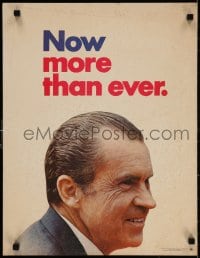 3g001 RICHARD NIXON 17x22 political campaign 1972 smiling close-up, Now More Than Ever!