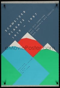 3g221 SCHWEIZER PLAKATE 1919 - 1987 silkscreen 23x32 East German art exhibition 1988 mountains