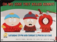 3g094 SOUTH PARK English tv poster 1997 Matt Stone, Trey Parker, Eric Cartman, Kenny, Stan Marsh!