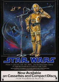 3g113 STAR WARS RADIO DRAMA 22x32 music poster 1993 cool art of C-3PO by Celia Strain!
