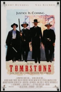 3g575 TOMBSTONE 18x27 special poster 1993 Kurt Russell as Wyatt Earp, Val Kilmer as Doc Holliday!