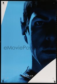 3g920 STAR TREK teaser 1sh 2009 image of Zachary Quinto as Spock over blue background, different!