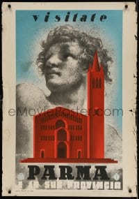 3g037 VISITATE PARMA E LA SUA PROVINCIA 28x40 Italian travel poster 1937 Artemilia by Mattioli!