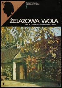 3g038 ZELAZOWA WOLA 26x38 Polish travel poster 1973 house where Frederic Chopin was born!
