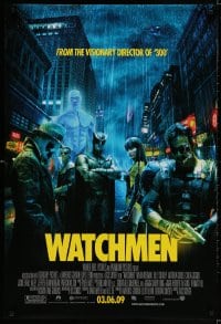 3g975 WATCHMEN advance DS 1sh 2009 Zack Snyder, Billy Crudup, Jackie Earle Haley & Malin Akerman!