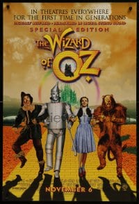 3g981 WIZARD OF OZ advance DS 1sh R1998 Victor Fleming, Judy Garland all-time classic!