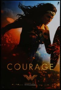3g986 WONDER WOMAN teaser DS 1sh 2017 sexiest Gal Gadot in title role/Diana Prince, Courage!