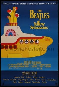 3g998 YELLOW SUBMARINE advance DS 1sh R1999 psychedelic art of Beatles John, Paul, Ringo & George!