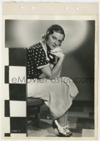 3h079 ADRIANNE ALLEN 8x11 key book still 1930s the pretty English actress in polka dot blouse