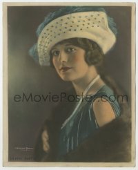 3h027 ALICE CALHOUN color deluxe 8x10 still 1920s portrait in fur coat & hat by C. Heighton Monroe!