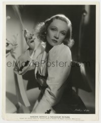 3h095 ANGEL 8.25x10 still 1937 wonderful portrait of smoking Marlene Dietrich, Ernst Lubitsch