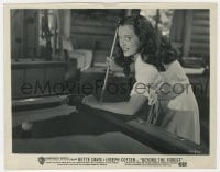 3h129 BEYOND THE FOREST 8x10 still 1949 great close up of Bette Davis shooting pool!