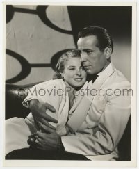 3h183 CASABLANCA 8.25x10 still 1942 best portrait of Humphrey Bogart hugging Ingrid Bergman!
