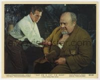 3h033 CAT ON A HOT TIN ROOF color 8x10 still #9 1958 Paul Newman confronting Burl Ives close up!